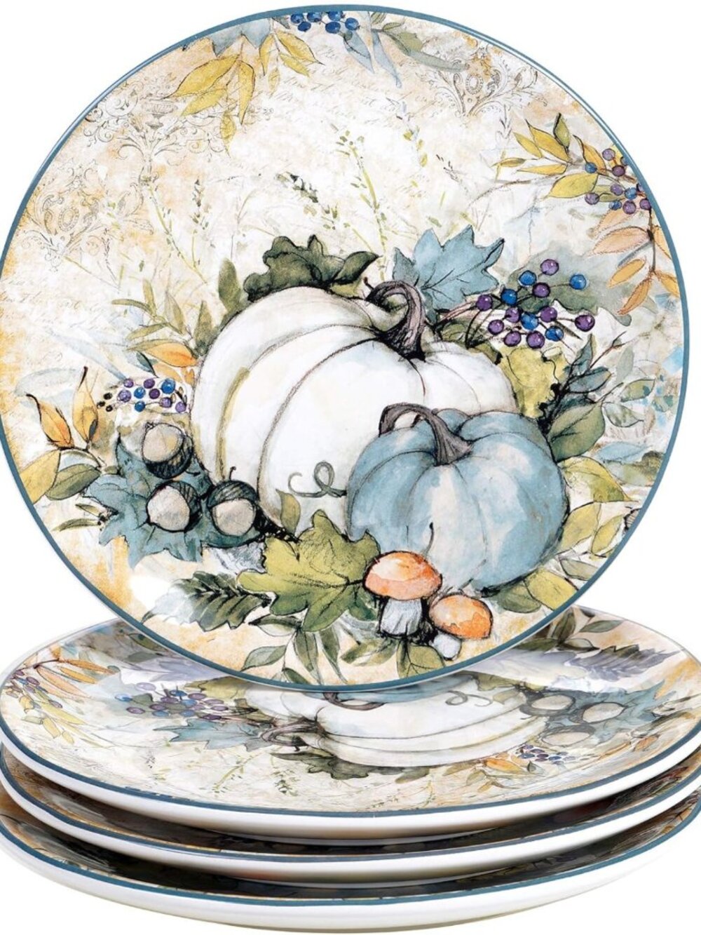 Colorful 9" Salad & Dessert Plates Set of 4 - Perfect for Gatherings